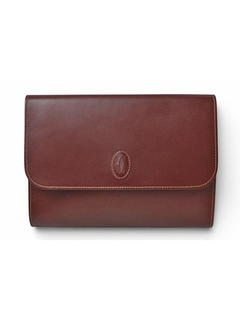 Cartier Clutch Must de Cartier Vintage Leather Bordeaux